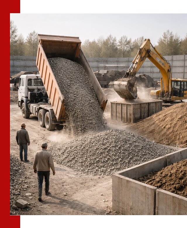 Доставка нерудных материалов с погрузкой и разгрузкой в Курчатове