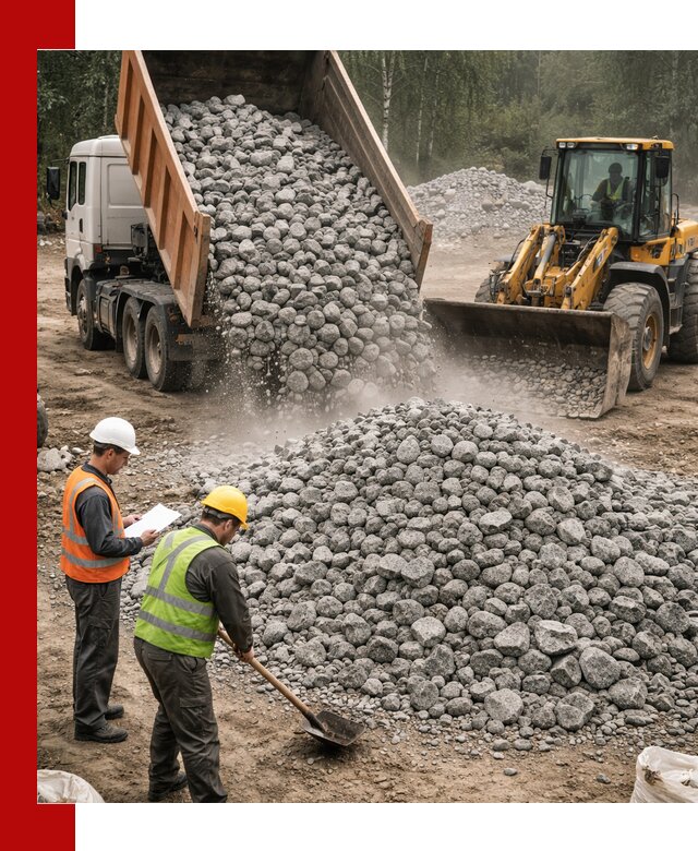 Гранитный щебень фракция 70-150 доставка в Курчатове