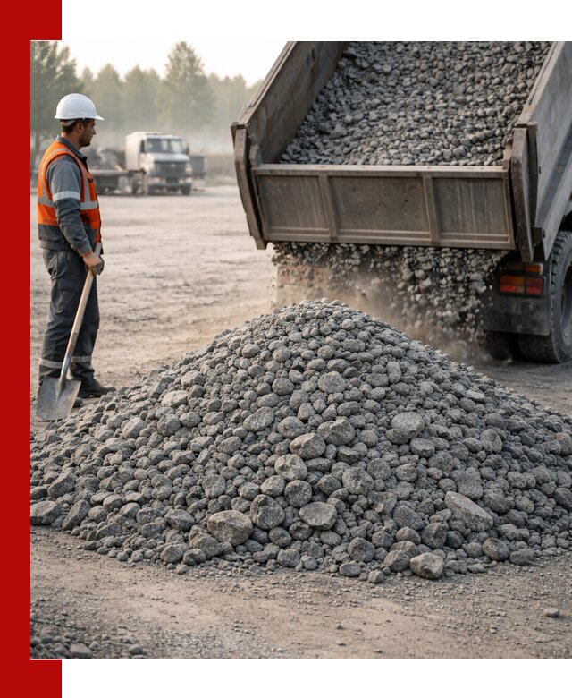 Гранитный щебень фракции 100–201 для строительства в Курчатове