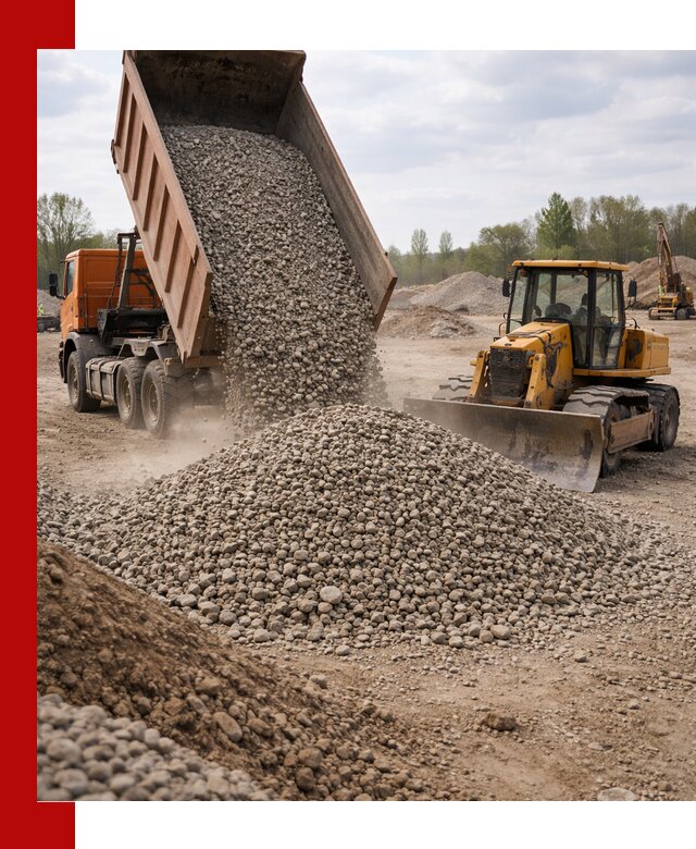 Доставка гравийного щебня фракции 40-70 в Курчатове