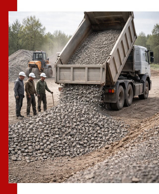 Доставка гравийного щебня фракции 70-120 в Курчатове