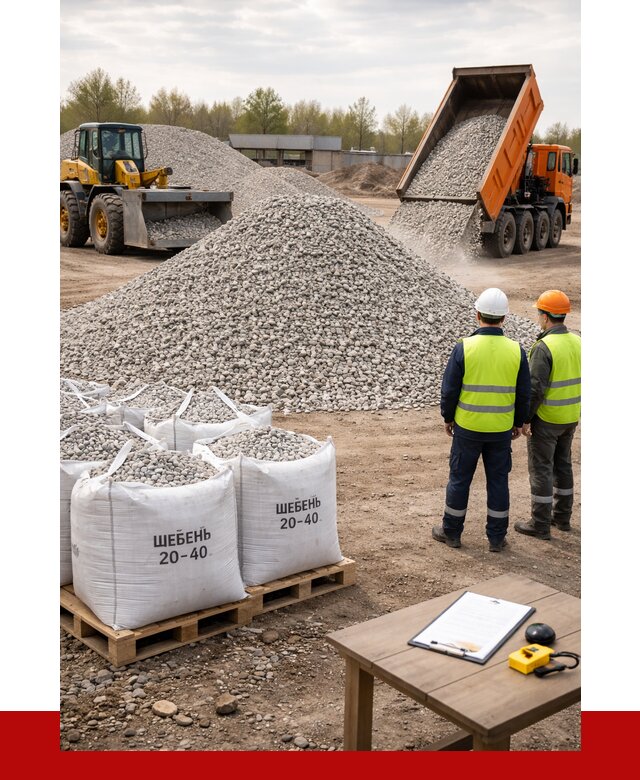 Известняковый щебень 20-40 в Курчатове от 2139 р. ПРОНЕРУДКрч