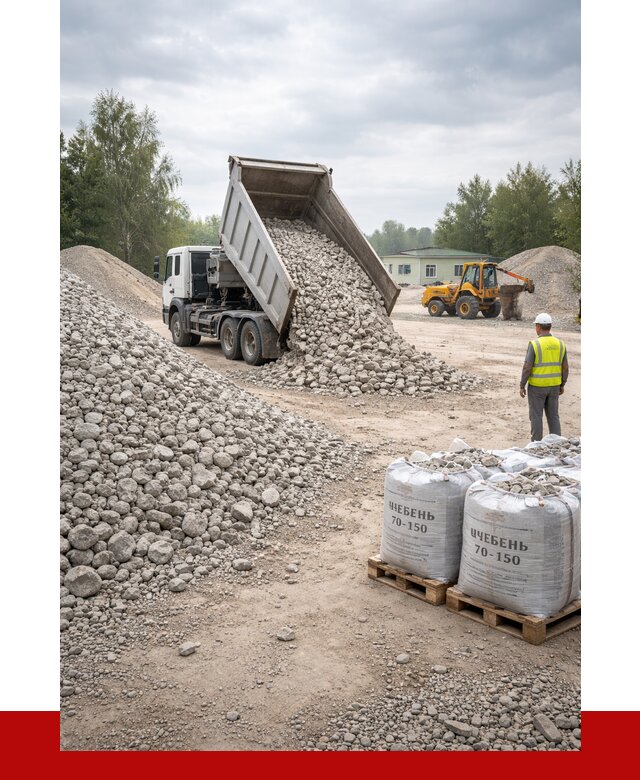 Известняковый щебень фракция 70-150 в Курчатове от 1274 р. | ПРОНЕРУДКрч