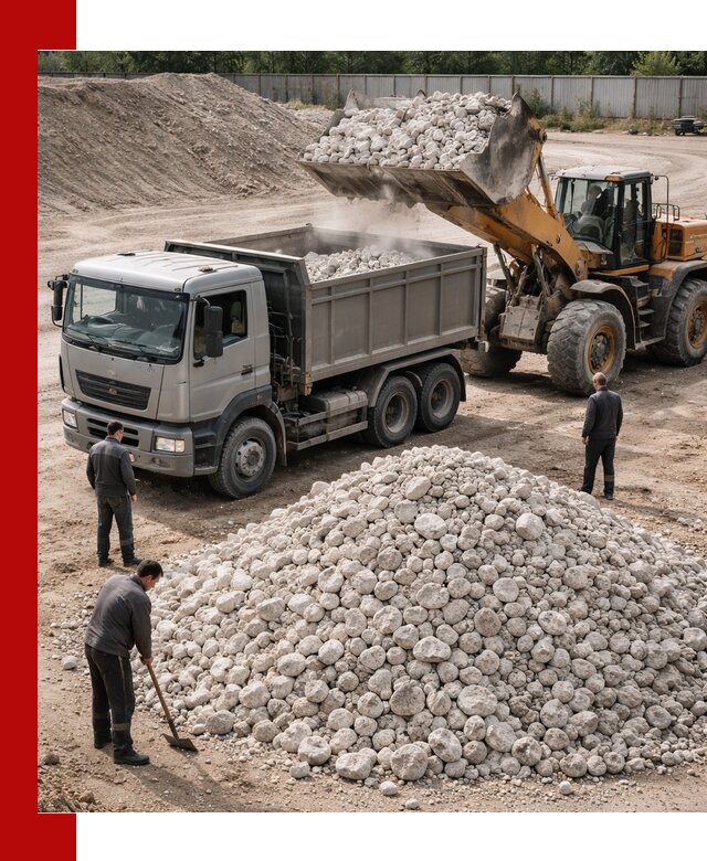 Известняковый щебень фракция 70–150 с доставкой в Курчатове