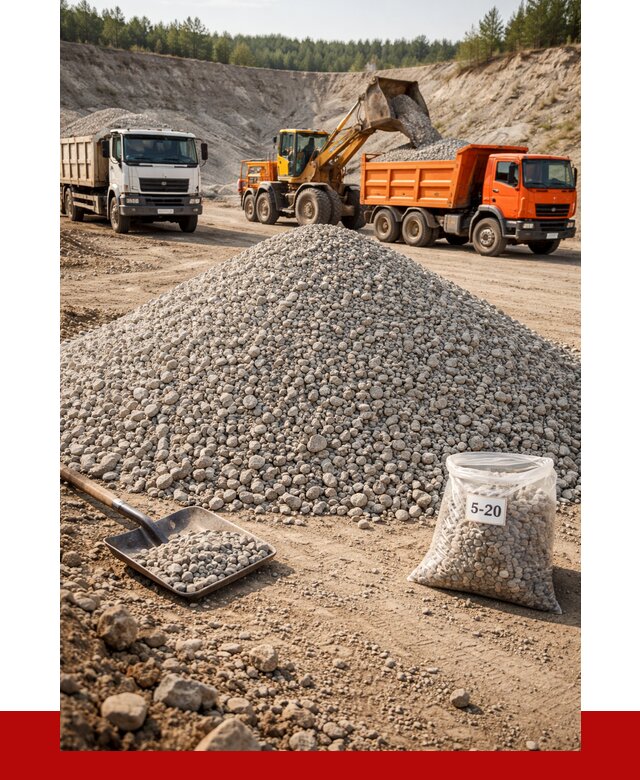 Доломитовый щебень фр. 5-20 в Курчатове от 4279 р. | ПРОНЕРУДКрч