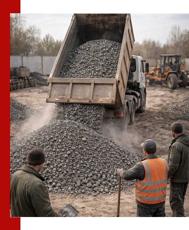 Доставка шлакового щебня в удобные сроки по выгодной цене в Курчатове