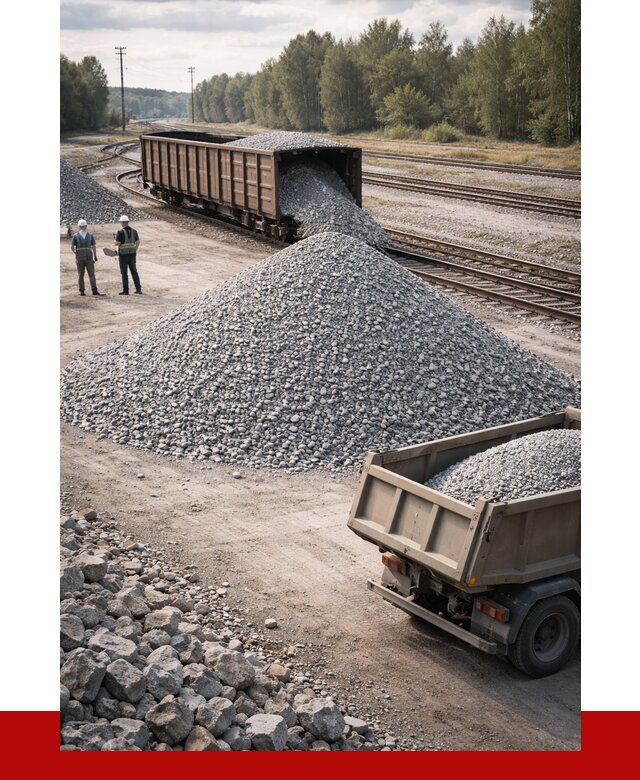 Железнодорожный щебень 20-60 в Курчатове от 1732 р. | ПРОНЕРУДКрч
