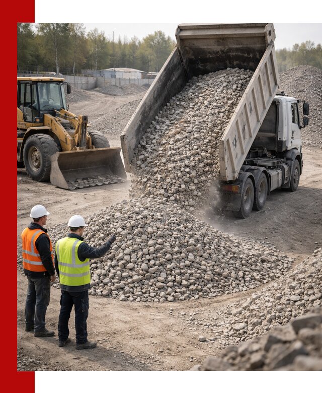 Вторичный щебень фракция 40–70 доставка в Курчатове
