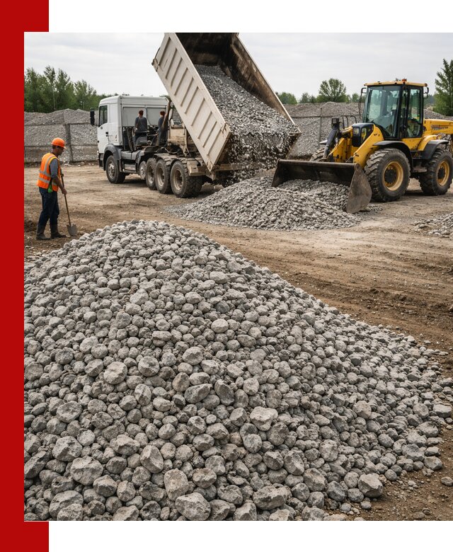 Доставка бетонного щебня фракции 40-70 в Курчатове