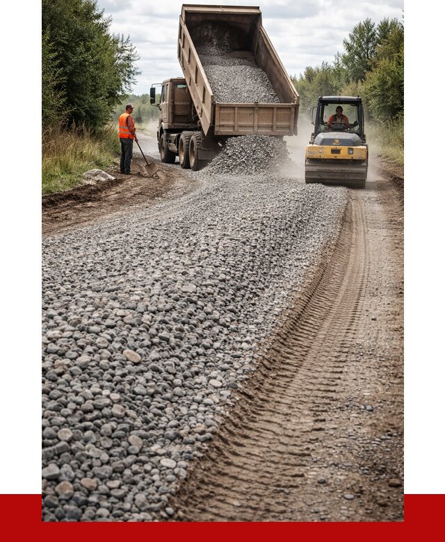 Щебень для отсыпки дороги в Курчатове от 2751 р. ПРОНЕРУДКрч