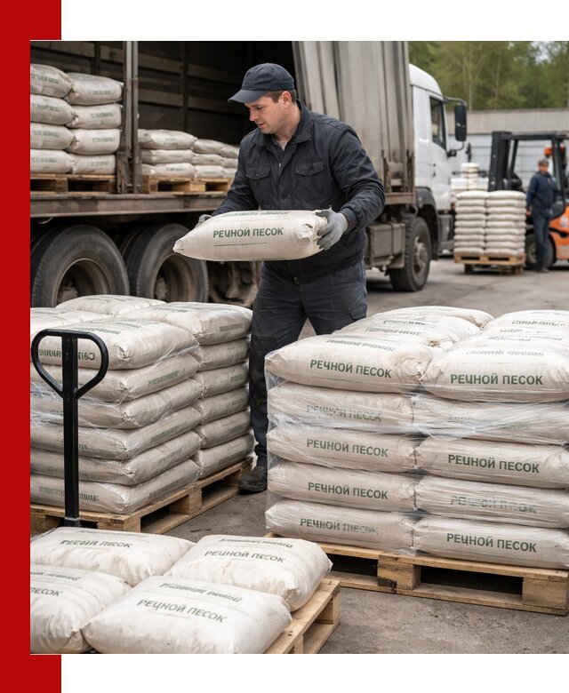 Речной песок в мешках с доставкой в Курчатове