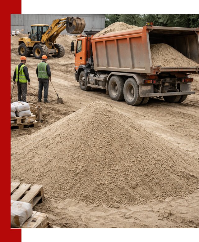 Доставка и продажа мытого речного песка в Курчатове