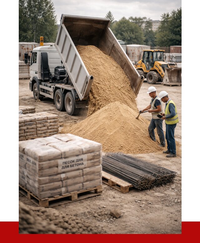 Песок для бетона в Курчатове от 2547 р. с доставкой, ПРОНЕРУДКрч