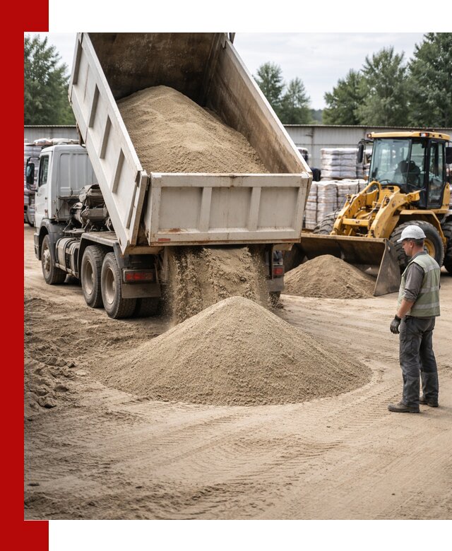 Поставка и доставка песка для бетона в Курчатове