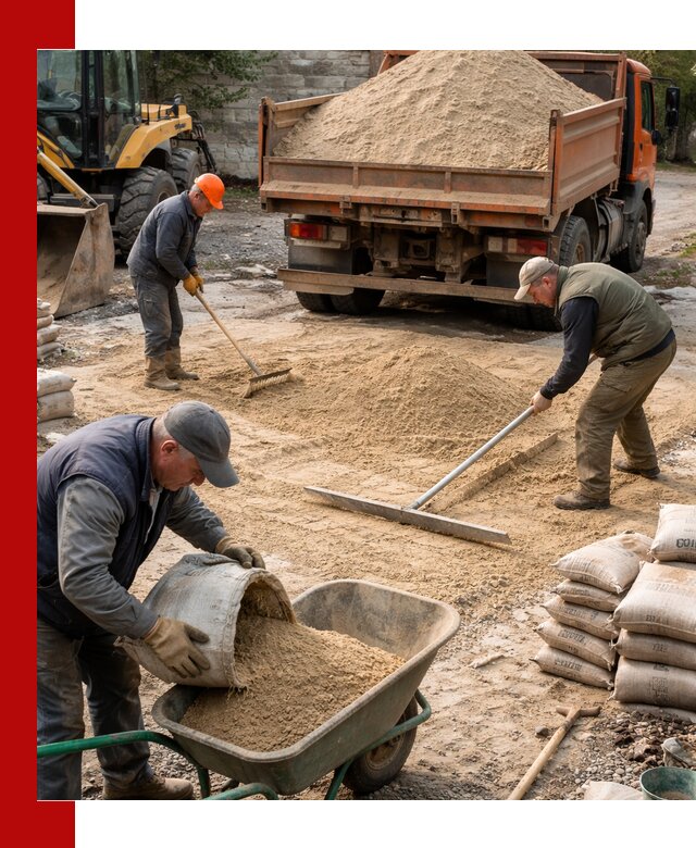 Поставка песка для стяжки в Курчатове с быстрой доставкой