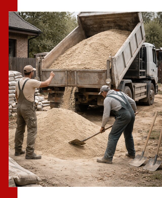 Песок для штукатурки с доставкой в Курчатове качественный и чистый