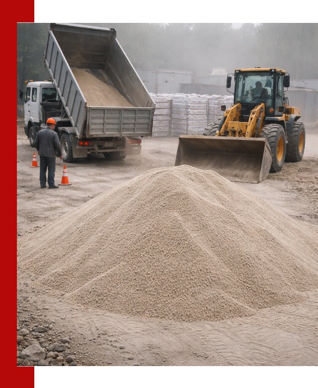 Кварцевый песок фракция 0–8 для стройработ в Курчатове