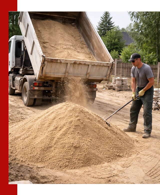 Доставка сухого песка самосвалами в Курчатове