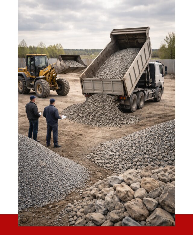 Гравий и камень с доставкой в Курчатове от 4279 р. - ПРОНЕРУДКрч