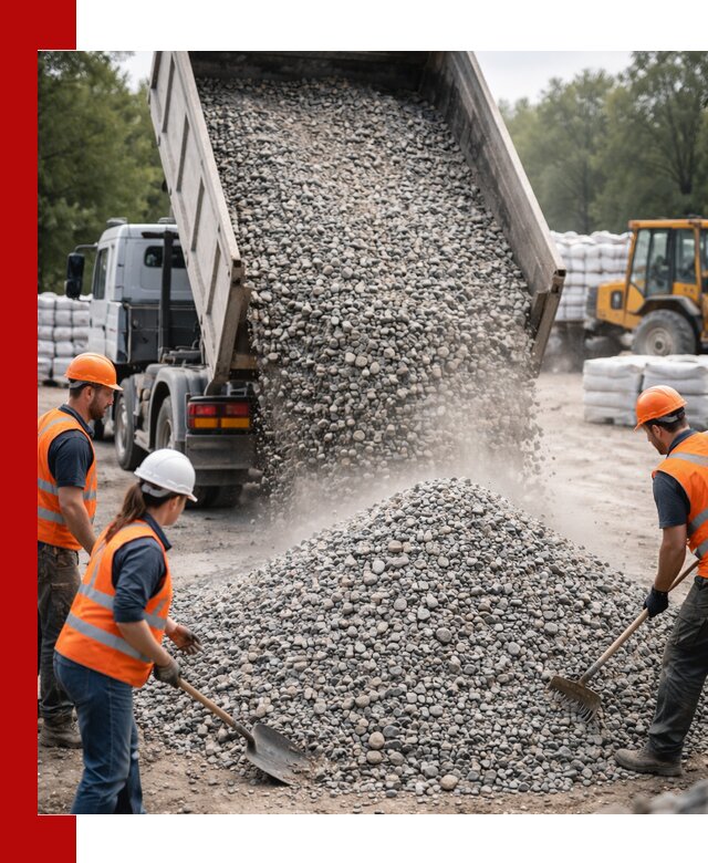 Доставка гравия и камня в Курчатове оптом и в розницу