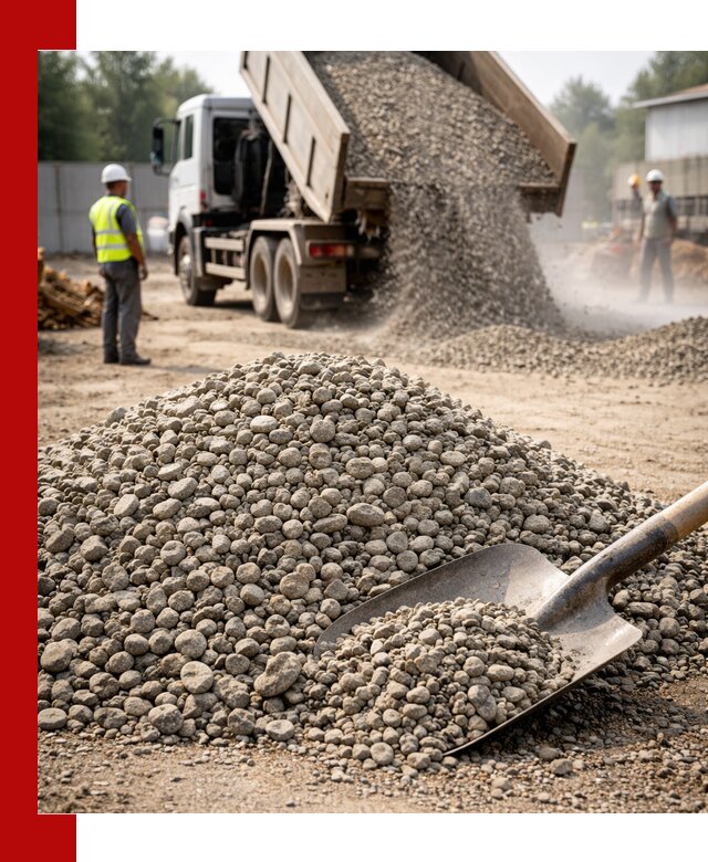 Доставка гравия фракции 20-40 в Курчатове с самосвалами