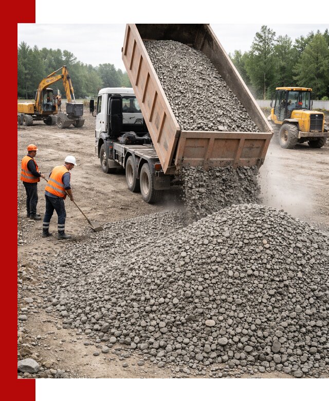 Доставка гравия фракции 40-70 в Курчатове оптом и в розницу