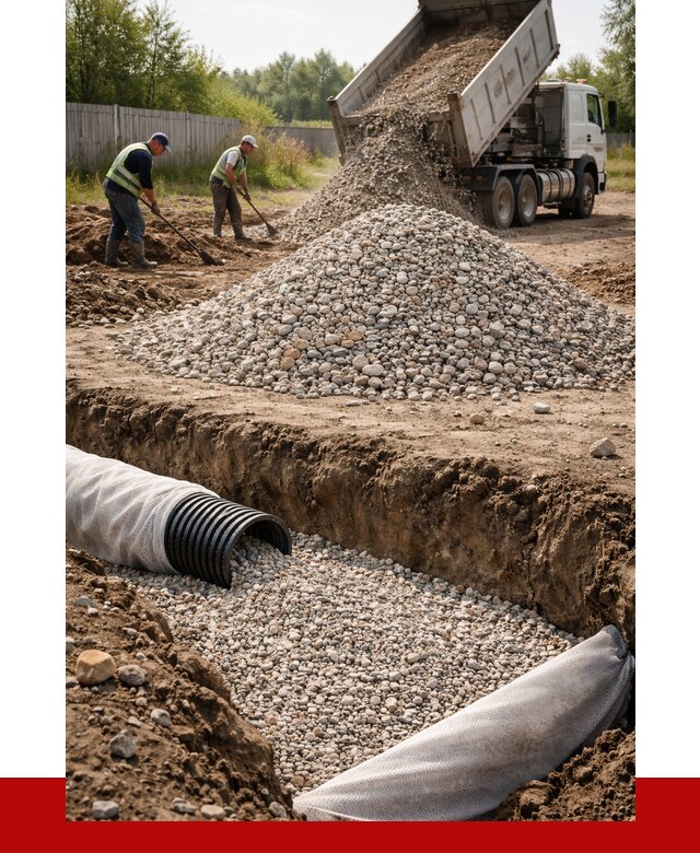 Гравий для дренажа в Курчатове от 2241 р., доставка ПРОНЕРУДКрч