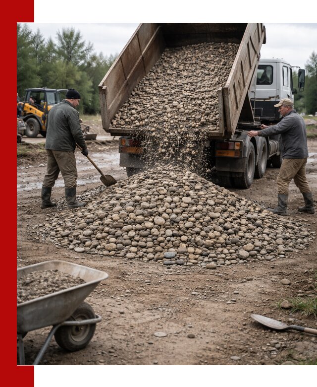 Доставка гальки речной оптом и в розницу в Курчатове