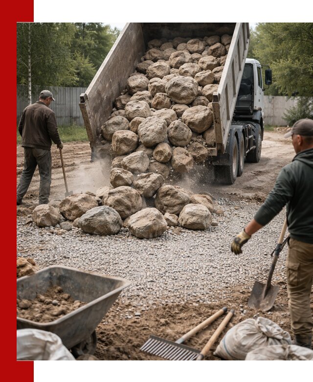 Доставка и укладка булыжника в Курчатове