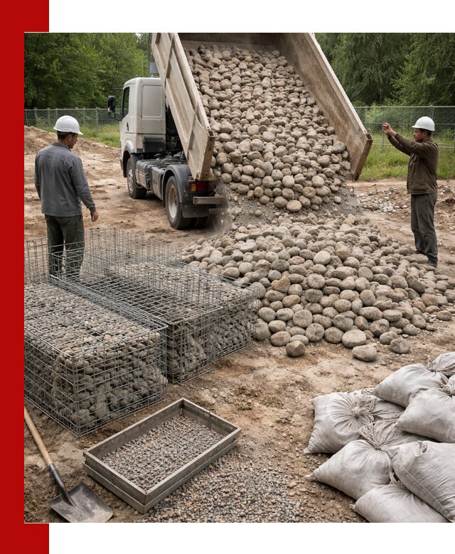 Камень для габионов фракция 70–151 в Курчатове