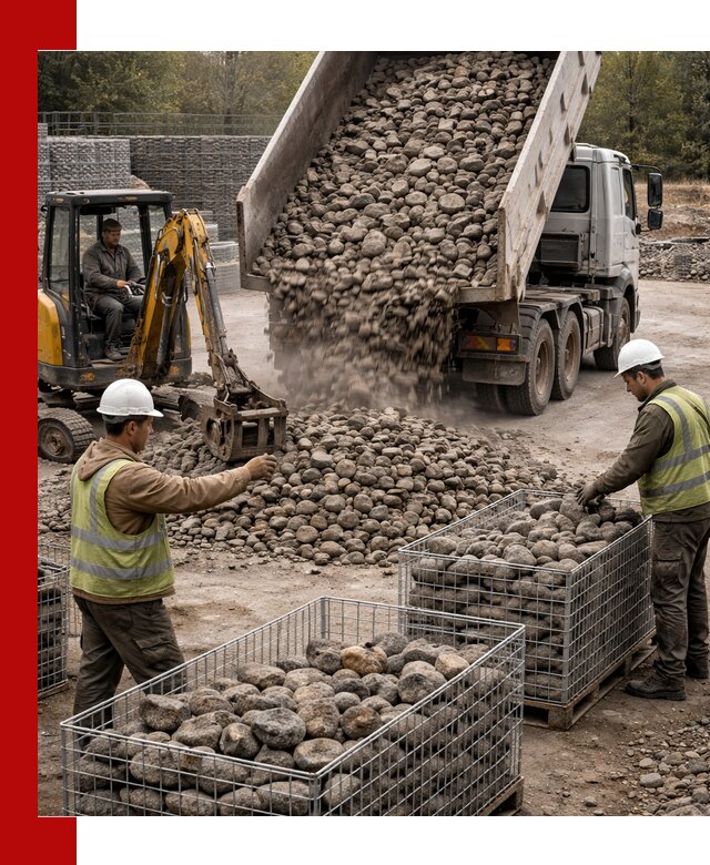 Камень для габионов фракция 100–201 в Курчатове