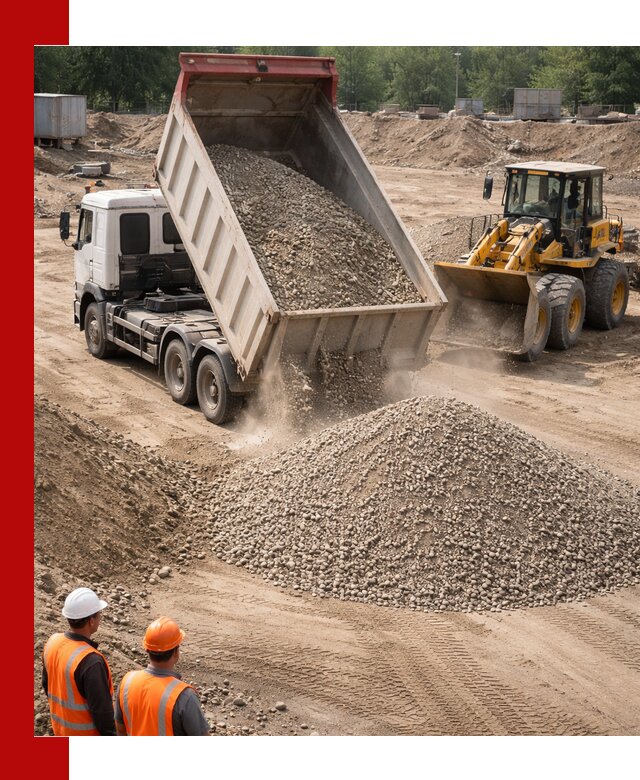 Щебень с песком (ЩГПС С2) с доставкой в Курчатове