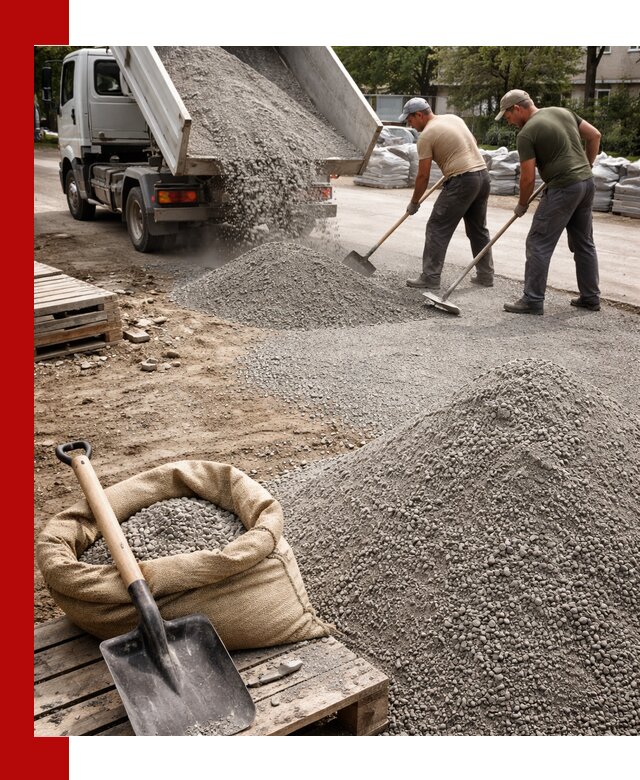 Отсев для тротуарной плитки в Курчатове — доставка и укладка