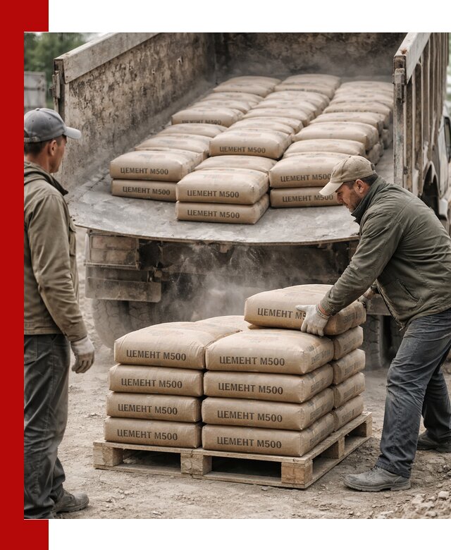 Цемент М500 с доставкой самосвалом в Курчатове