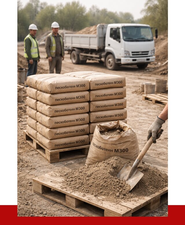 Пескобетон М300 в Курчатове с доставкой от 4737 р. за куб | ПРОНЕРУДКрч