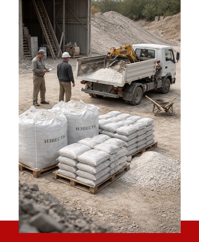 Известь строительная в Курчатове с доставкой от 4279 р. | ПРОНЕРУДКрч