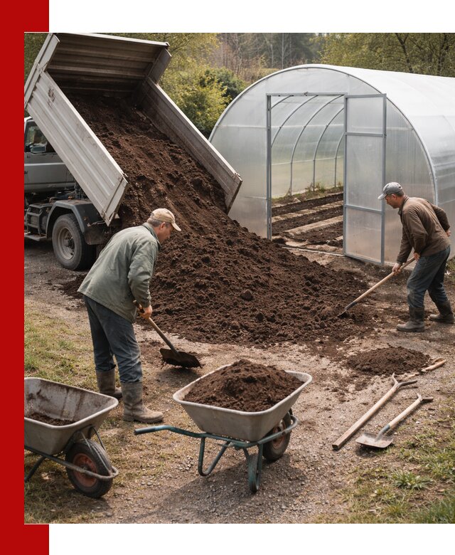 Грунт для теплицы с доставкой в Курчатове — плодородный субстрат под растения