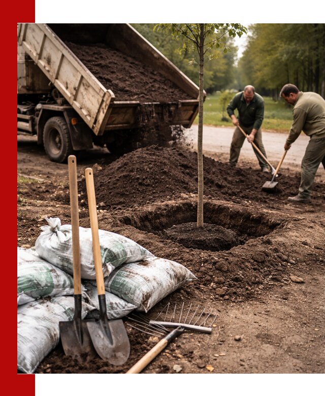Грунт для посадки деревьев в Курчатове — доставка и подготовка почвы