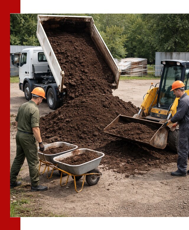 Доставка торфо-земляной смеси в Курчатове для огорода и ландшафта