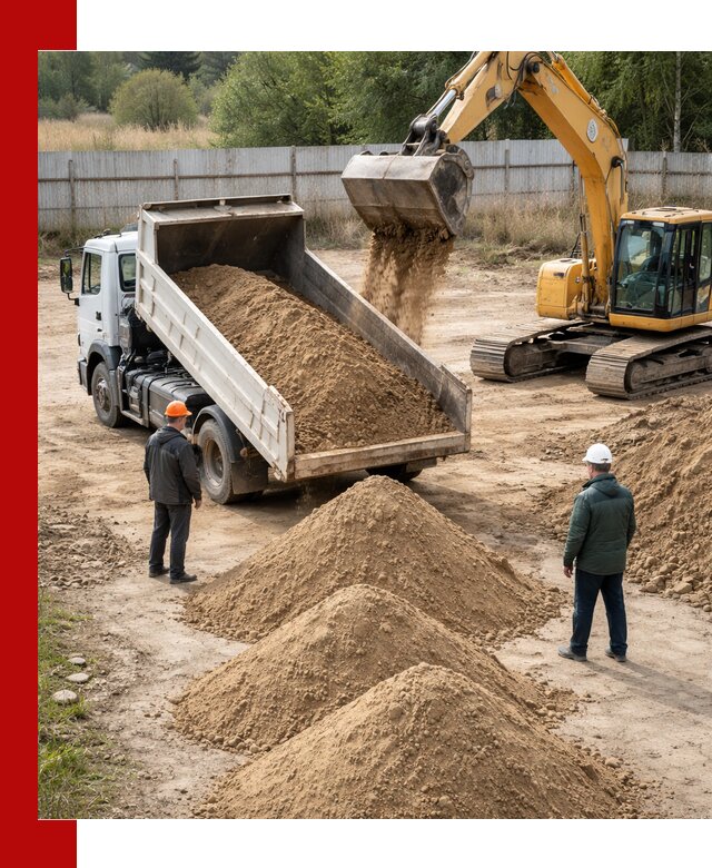 Доставка супеси вагонными и автопартиями в Курчатове