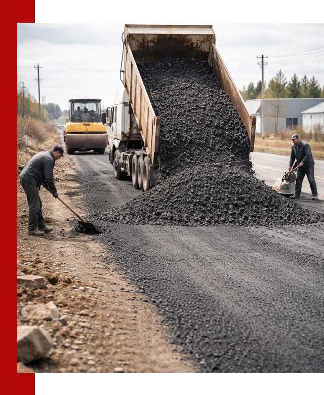 Асфальтовая крошка для дорог в Курчатове — поставка и доставка