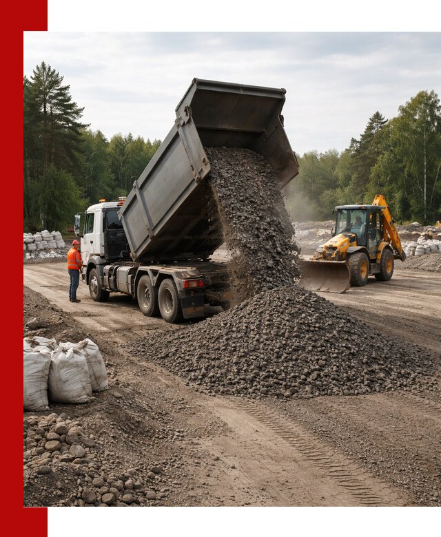 Доставка дробленого асфальта в Курчатове для дорожных работ