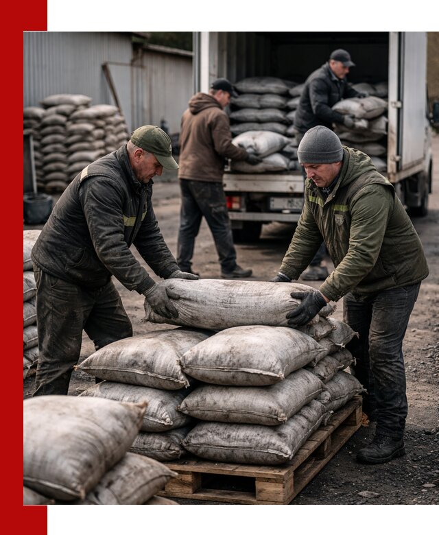 Доставка угля в мешках по выгодным ценам в Курчатове