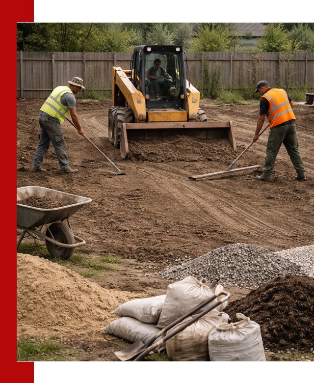 Выравнивание участка под строительство и благоустройство в Курчатове
