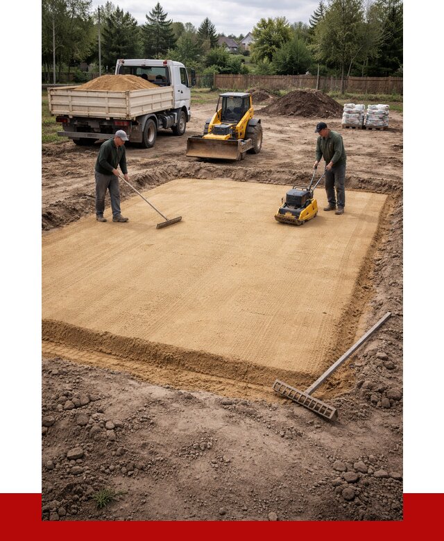 Устройство песчаной подушки в Курчатове от 4585 р. ПРОНЕРУДКрч