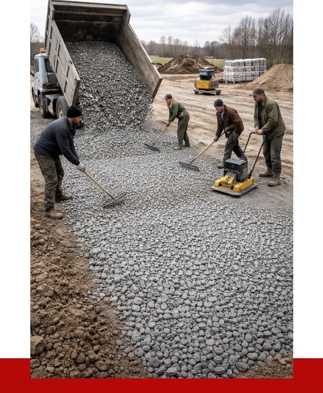 Устройство щебеночной подушки в Курчатове от 4585 р. ПРОНЕРУДКрч